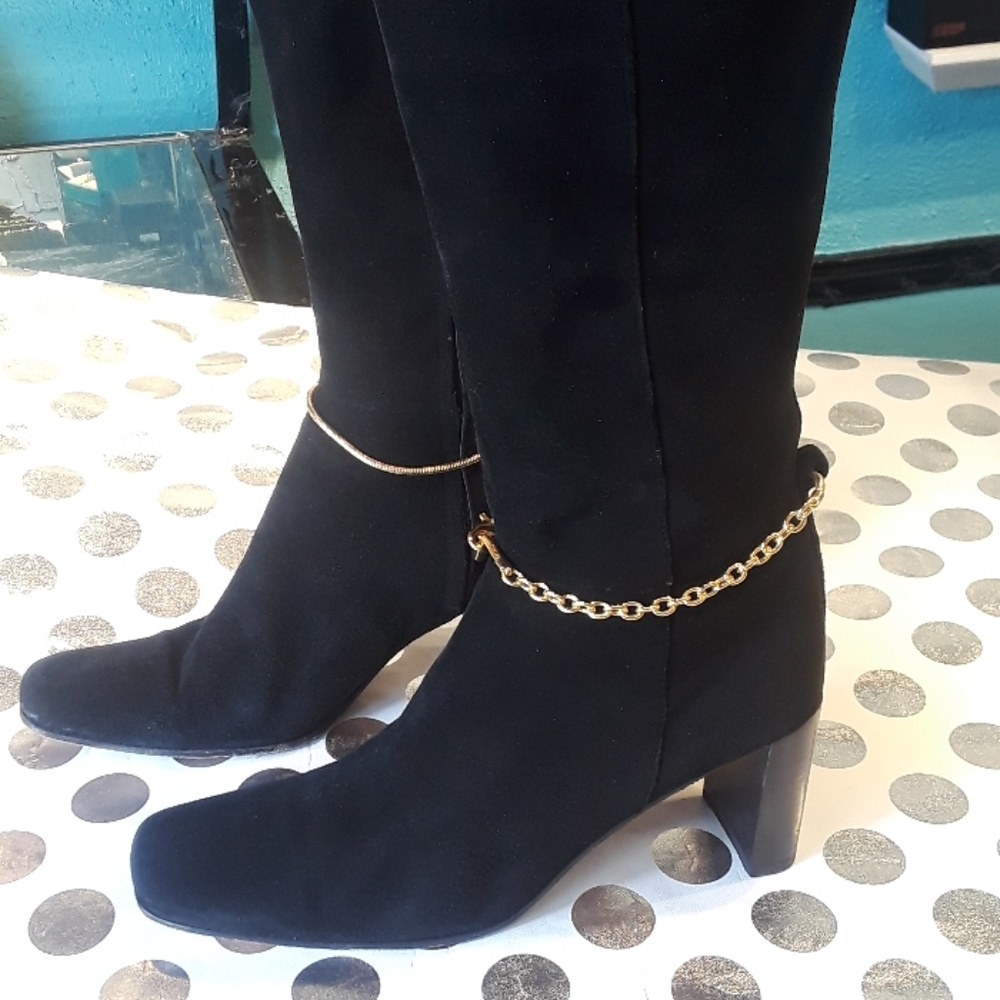 Ann Taylor tall black suede boots